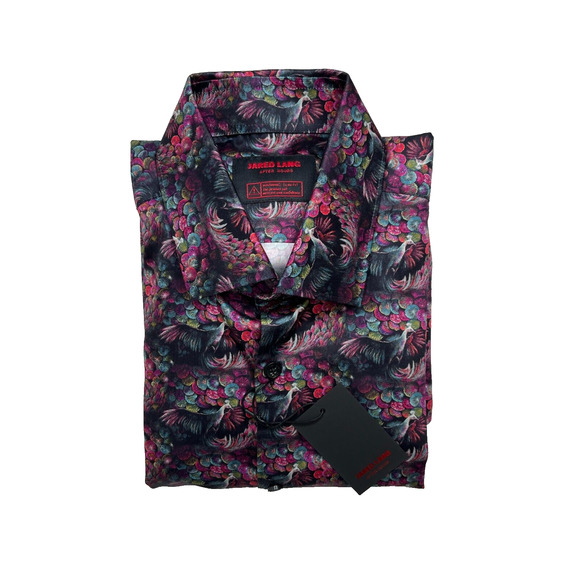 3-64 JARED LANG NWT Men's Dress Shirt Peacocks Multicolor XL - Picture 12 of 16